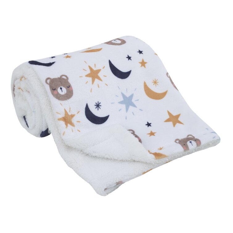 White fleece best sale baby blanket